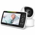 SM650 Baby Monitor - 5-inch Display, Two-Way Talk & Temperature Sensor