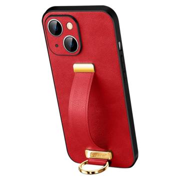 Sulada Fashion iPhone 14 Plus Hybrid Case with Hand Strap - Red