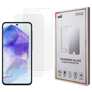 Samsung Galaxy A55 Saii 3D Premium Tempered Glass Screen Protector - 9H - 2 Pcs.