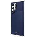 Saii Carbon Fiber Samsung Galaxy S22 Ultra 5G TPU Case - Blue