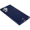 Saii Carbon Fiber Samsung Galaxy S22 Ultra 5G TPU Case - Blue