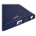 Saii Carbon Fiber Samsung Galaxy S22 Ultra 5G TPU Case - Blue