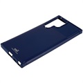 Saii Carbon Fiber Samsung Galaxy S22 Ultra 5G TPU Case - Blue