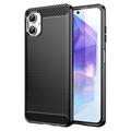 Samsung Galaxy A06 Brushed TPU Case - Carbon Fiber - Black