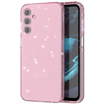 Samsung Galaxy A15 Stylish Glitter Series TPU Case - Transparent Pink