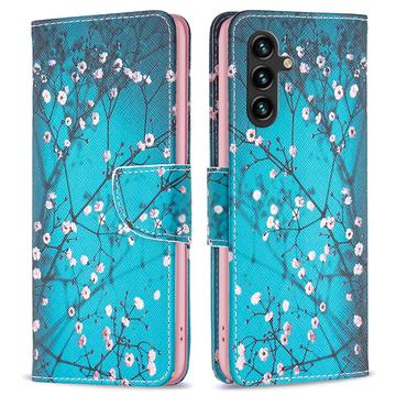 Samsung Galaxy A15 Wonder Series Wallet Case - White Flowers