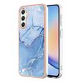 Samsung Galaxy A25 Marble Pattern Electroplated IMD TPU Case - Blue