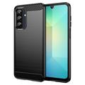 Samsung Galaxy A26 Brushed TPU Case - Carbon Fiber - Black