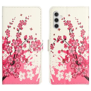 Samsung Galaxy A36 Style Series Wallet Case - Pink Flowers