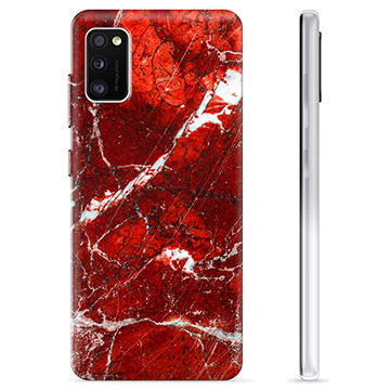 Samsung Galaxy A41 TPU Case - Red Marble