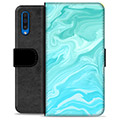 Samsung Galaxy A50 Premium Wallet Case - Blue Marble