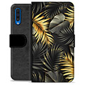 Samsung Galaxy A50 Premium Wallet Case - Golden Leaves