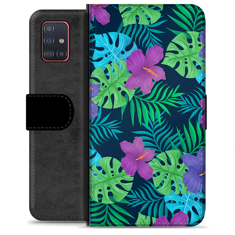 Samsung Galaxy A51 Premium Wallet Case Tropical Flower 7662