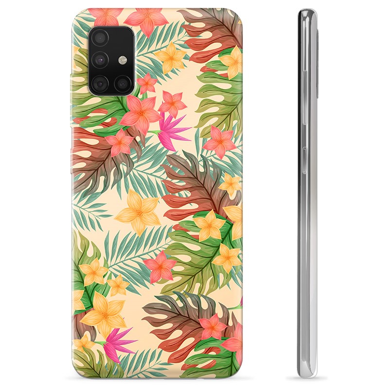 Samsung Galaxy A51 Tpu Case Pink Flowers 7011