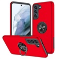 Samsung Galaxy S21 FE 5G Magnet Ring Grip / Kickstand Case - Red