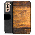 Samsung Galaxy S21+ 5G Premium Wallet Case - Wood