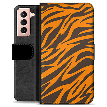 Samsung Galaxy S21 5G Premium Wallet Case - Tiger