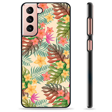 Samsung Galaxy S21 5G Protective Cover - Pink Flowers