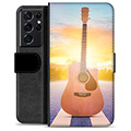 Samsung Galaxy S21 Ultra 5G Premium Wallet Case - Guitar