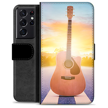 Samsung Galaxy S21 Ultra 5G Premium Wallet Case - Guitar