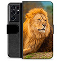 Samsung Galaxy S21 Ultra 5G Premium Wallet Case - Lion