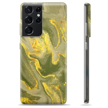 Samsung Galaxy S21 Ultra 5G TPU Case - Olive Marble