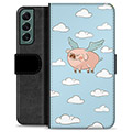 Samsung Galaxy S22+ 5G Premium Wallet Case - Flying Pig