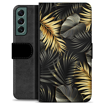 Samsung Galaxy S22+ 5G Premium Wallet Case - Golden Leaves