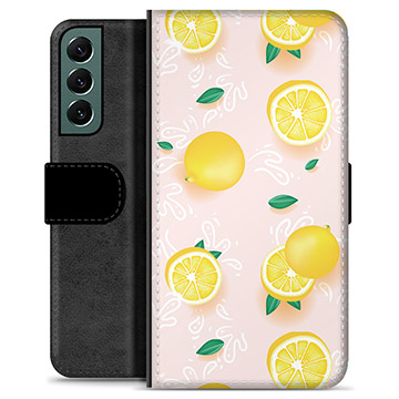 Samsung Galaxy S22+ 5G Premium Wallet Case - Lemon Pattern