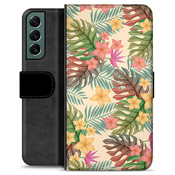 Samsung Galaxy S22+ 5G Premium Wallet Case - Pink Flowers