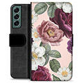 Samsung Galaxy S22+ 5G Premium Wallet Case - Romantic Flowers