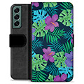 Samsung Galaxy S22+ 5G Premium Wallet Case - Tropical Flower