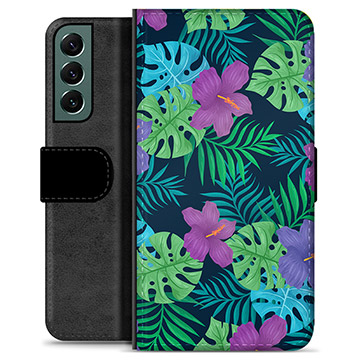 Samsung Galaxy S22+ 5G Premium Wallet Case - Tropical Flower