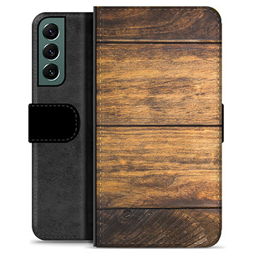 Samsung Galaxy S22+ 5G Premium Wallet Case - Wood