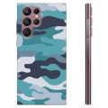 Samsung Galaxy S22 Ultra 5G TPU Case - Blue Camouflage