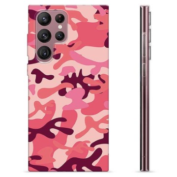 Samsung Galaxy S22 Ultra 5G TPU Case - Pink Camouflage