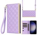 Samsung Galaxy S23 FE Luxury Quilted Wallet Case - Purple