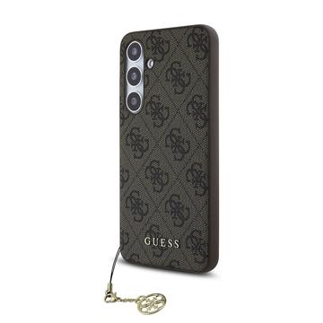 Samsung Galaxy S24 FE Guess 4G Charms Collection Hybrid Case - Brown