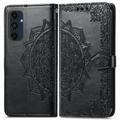 Samsung Galaxy S24 FE Mandala Series Wallet Case - Black