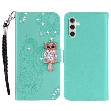 Samsung Galaxy S24 FE Owl Rhinestone Wallet Case