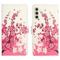 Samsung Galaxy S24 FE Style Series Wallet Case - Pink Flowers