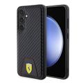 Samsung Galaxy S24 Ferrari Carbon Stitched Bottom Case - Black