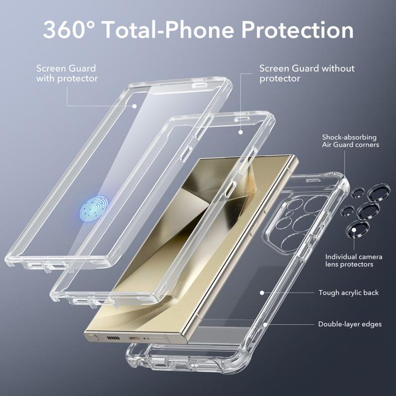 Samsung Galaxy S24 Ultra ESR Armor Kickstand Hybrid Case - Clear