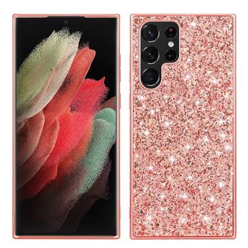 Samsung Galaxy S24 Ultra Glitter Series Hybrid Case - Rose Gold