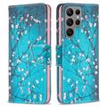 Samsung Galaxy S24 Ultra Wonder Series Wallet Case - White Flowers