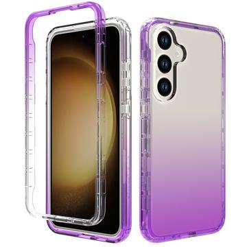 Samsung Galaxy S24+ Gradient Series Hybrid Case - Purple / Transparent