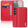 Samsung Galaxy S25 Dux Ducis Hivo Wallet Leather Case - Red