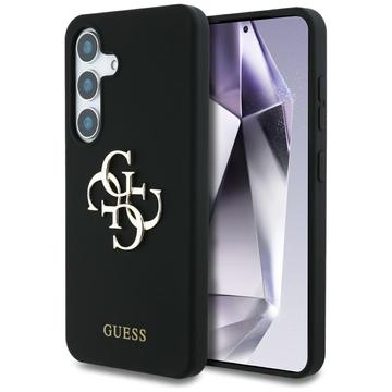 Samsung Galaxy S25 Guess Big 4G Logo Bottom Script Silicone Case