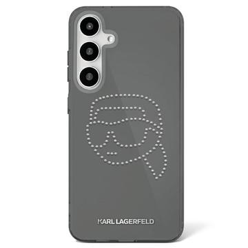 Samsung Galaxy S25 Karl Lagerfeld Rhinestones Karl Head Logo Case - Black