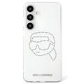 Samsung Galaxy S25 Karl Lagerfeld Rhinestones Karl Head Logo Case - Transparent